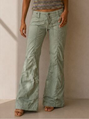 Y2K Garage Low Rise Flare Cargo Pants